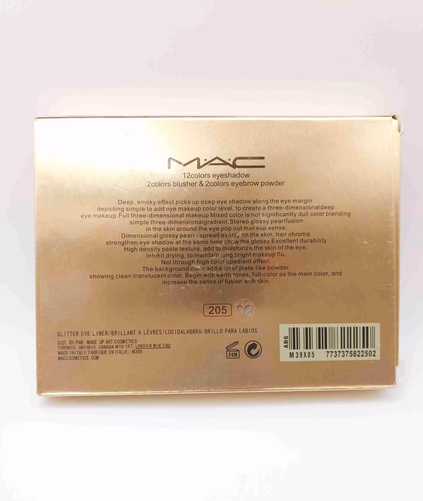 پالت آرایشی چندکاره ( 12 رنگ سایه چشم مات، 2 رنگ رژگونه و 2 رنگ پودر ابرو ) MAC — تصویر ۵