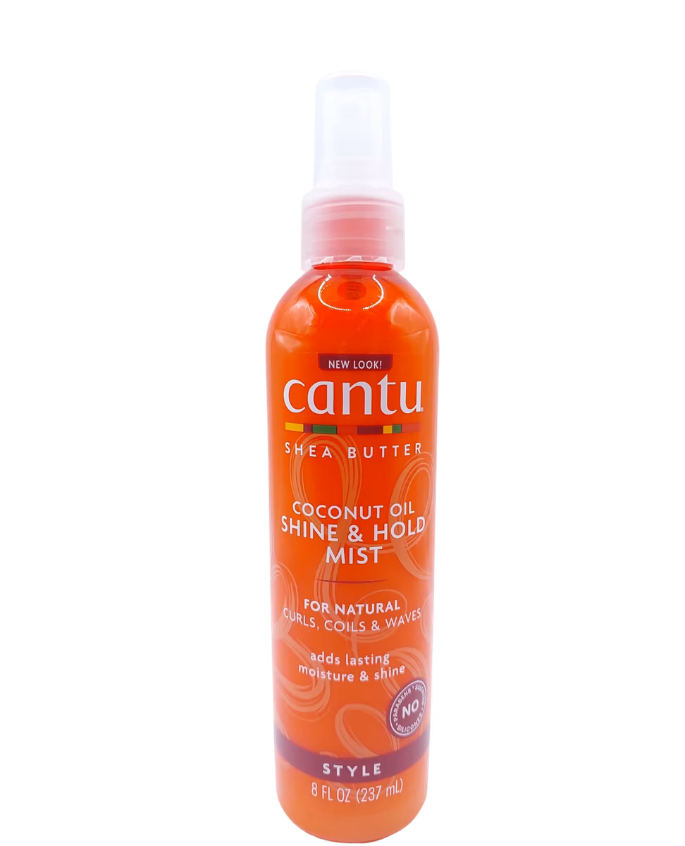 اسپری درخشان کننده و حالت دهنده موی فر کانتو با روغن نارگیل ( Cantu )