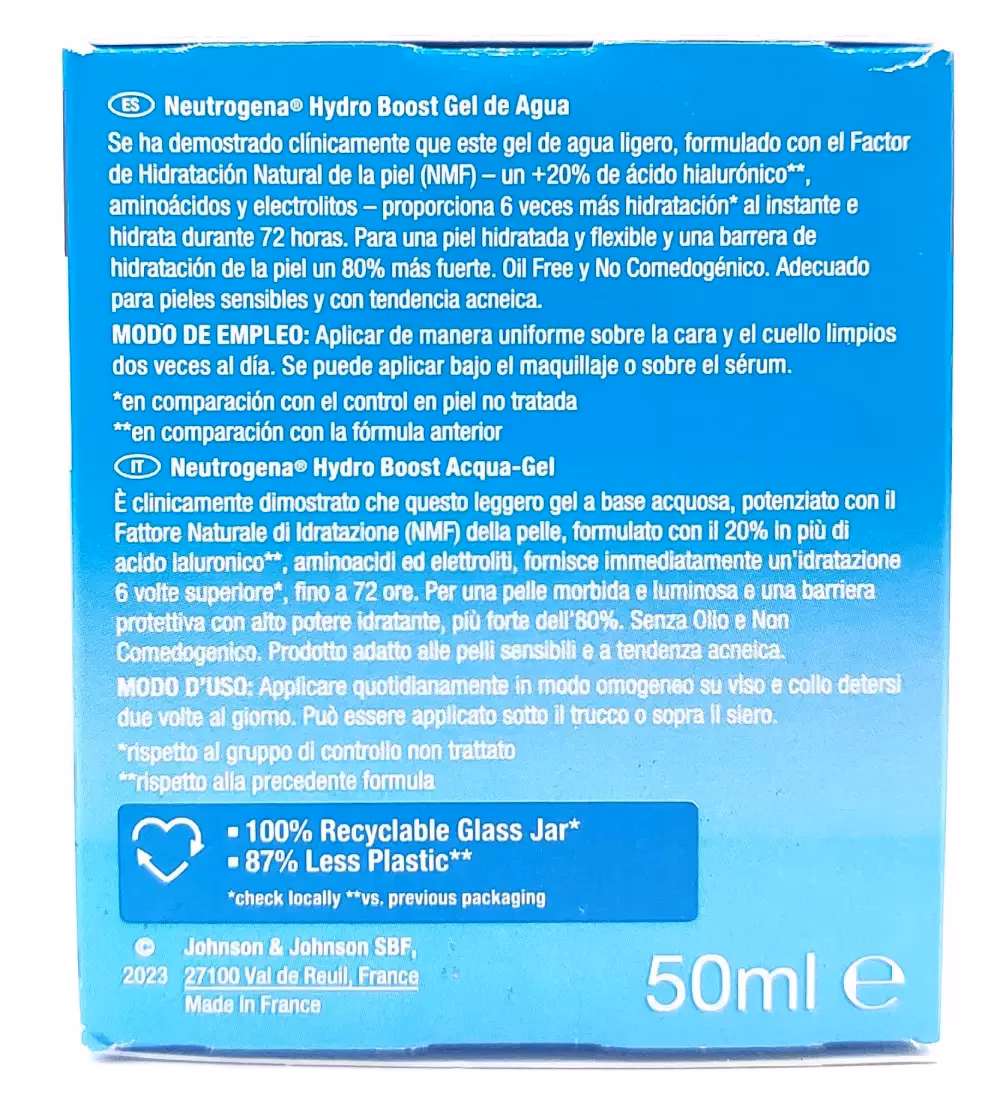 واتر ژل آبرسان صورت نوتروژینا مدل هیدرو بوست( Hydro Boost ) حجم 50 میلی لیتر — تصویر ۳