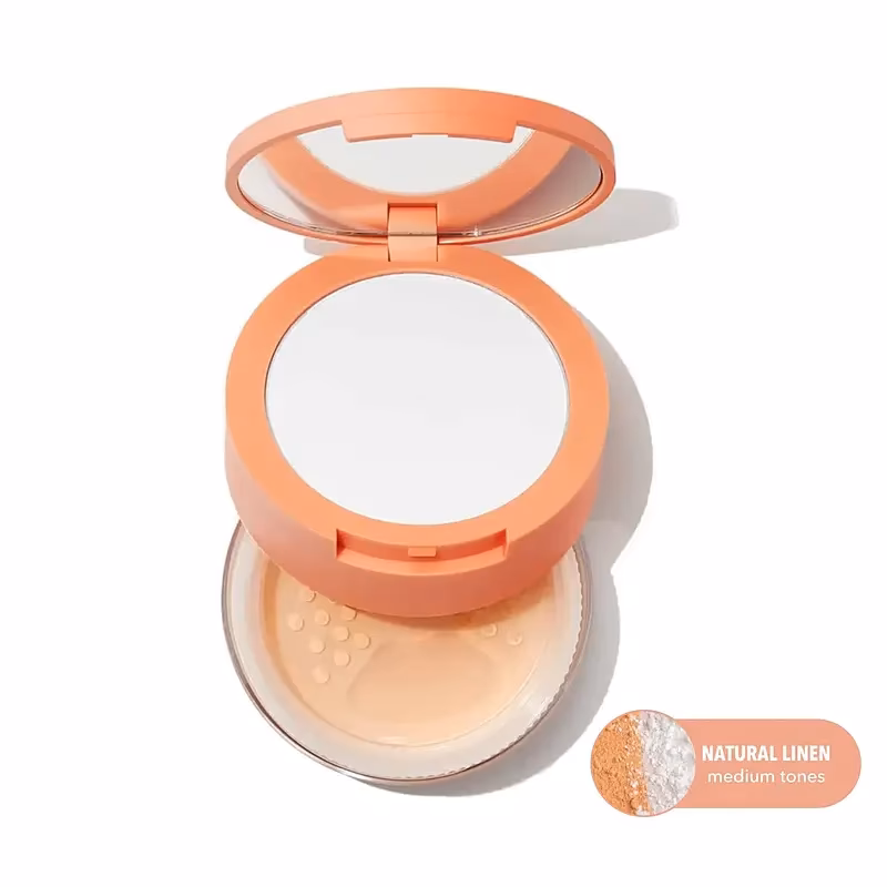 پودر فیکساتور آرایش بی‌رنگ شیگلم Insta-Ready Duo – رنگ Natural Linen