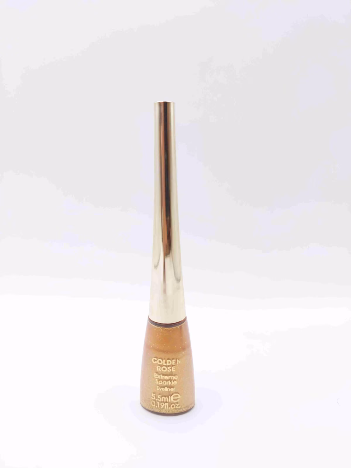 خط چشم ماژیکی کوزه ای ضد آب رنگ مشکی براق لیکوئید آیلایتر شماره 103 GOLDEN ROSE Extreme Sparkle — تصویر ۳