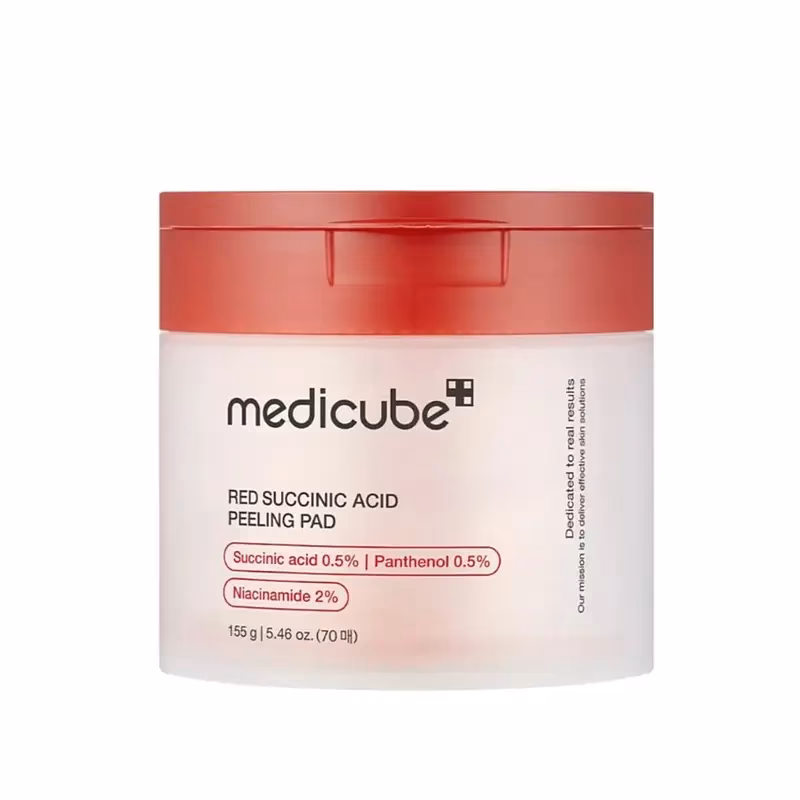 پد لایه‌بردار پوست مدیکیوب مدل Red Succinic Acid بسته 70 عدد