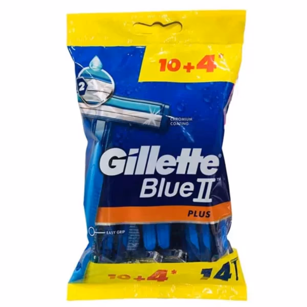 تیغ اصلاح مردانه ژیلت بلو2 پلاس 14 عددی | Gillette Blue2 Plus