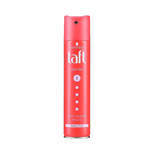 اسپری نگهدارنده مو تافت مدل Shine تثبیت کننده 5؛ مناسب انواع مو با فرمولاسیون غیر چسبنده (حجم 250 میل)