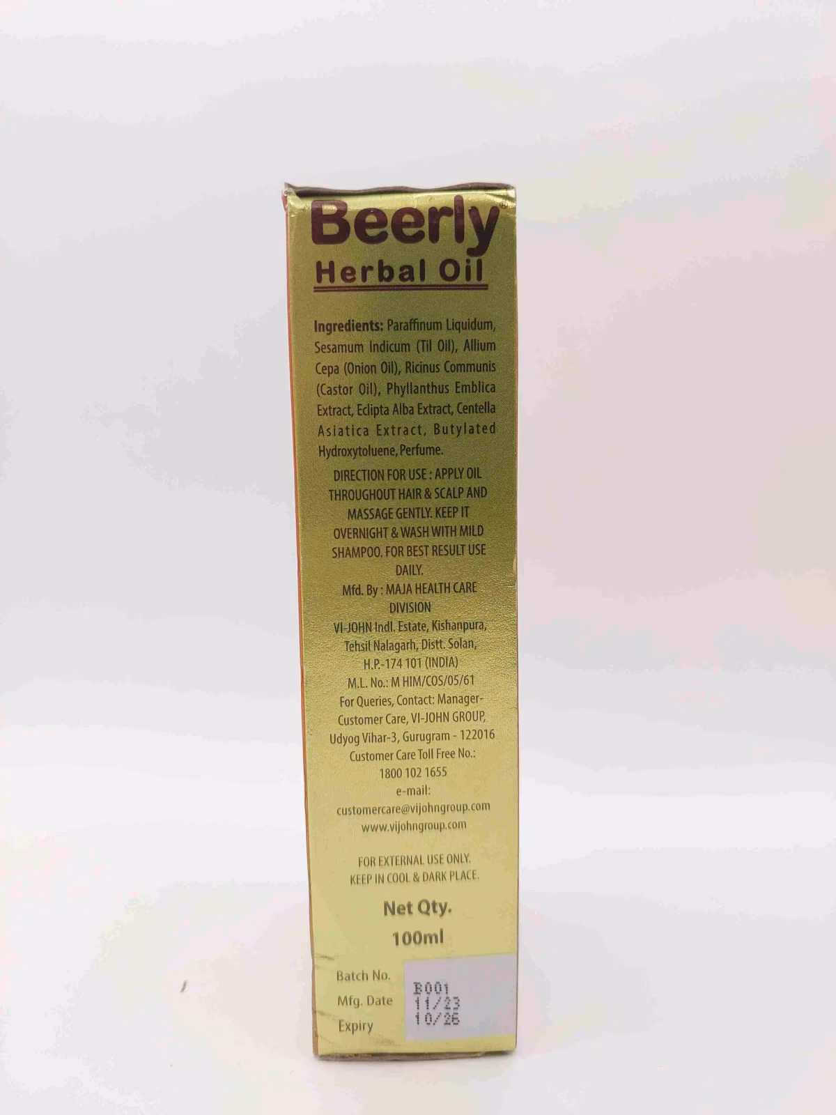 روغن مو گیاهی کاهش ریزش مو و کنترل شوره سر بیورلی Beerly Herbal Oil — تصویر ۵