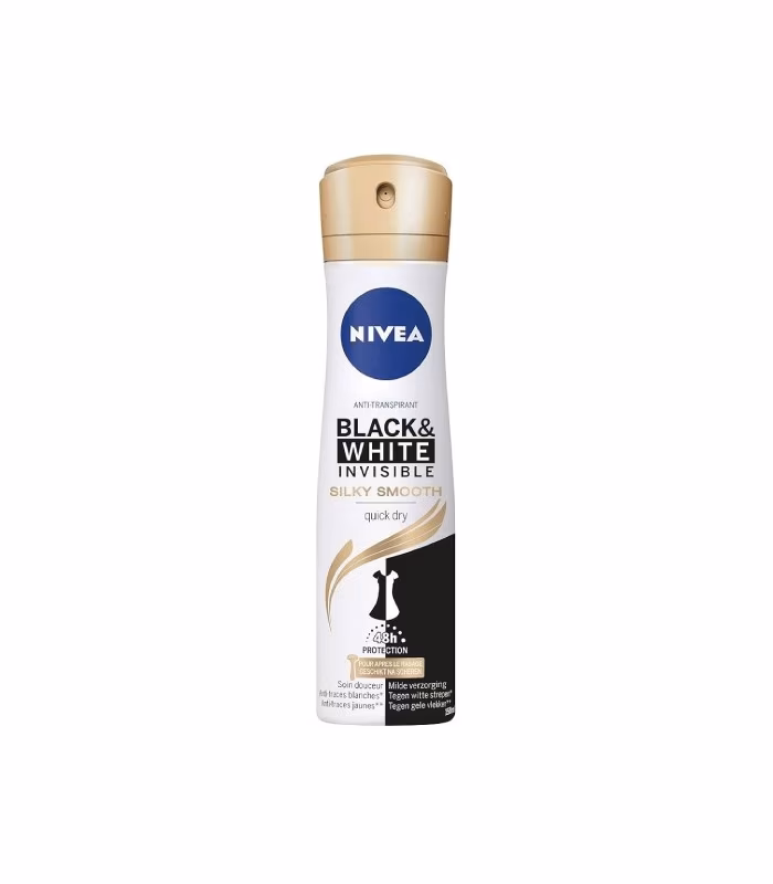 اسپری بدن زنانه نیوآ Nivea Black & White Invisible Silky Smooth | ضد تعریق و محافظت از لباس