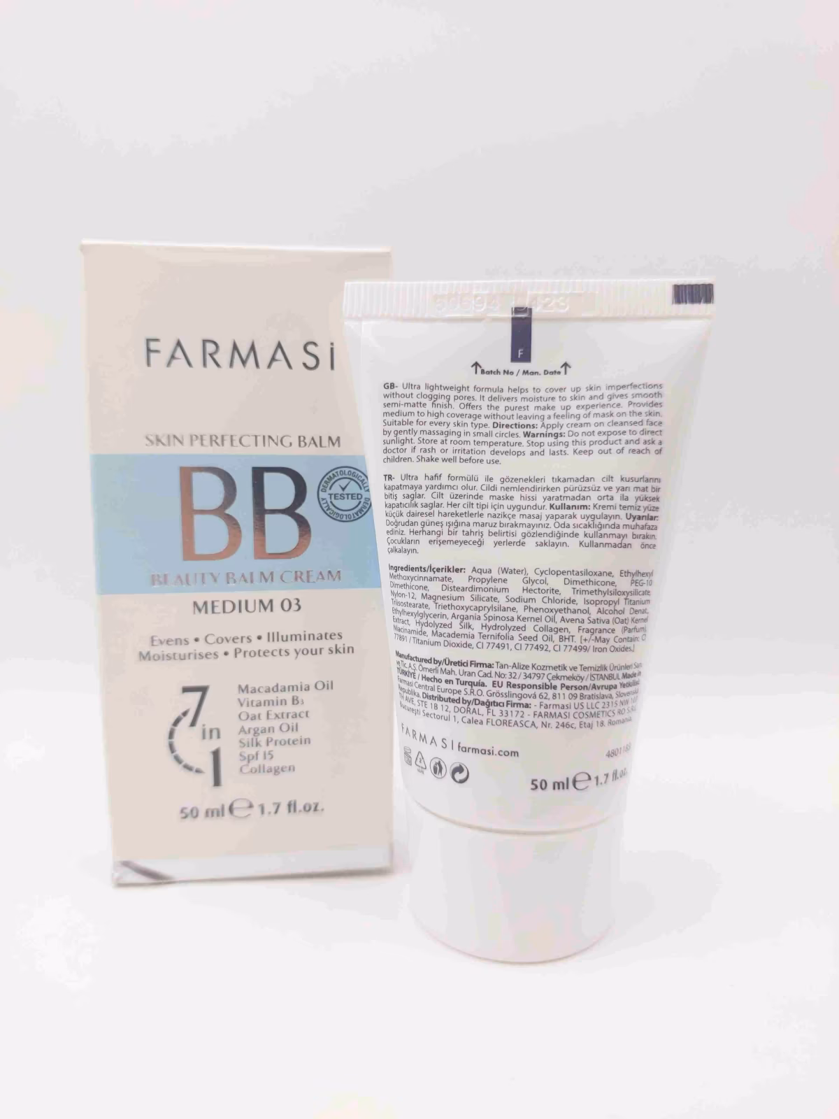 کرم بی‌بی شماره 03 فارماسی (Farmasi Skin Perfecting Balm BB Cream) — تصویر ۲
