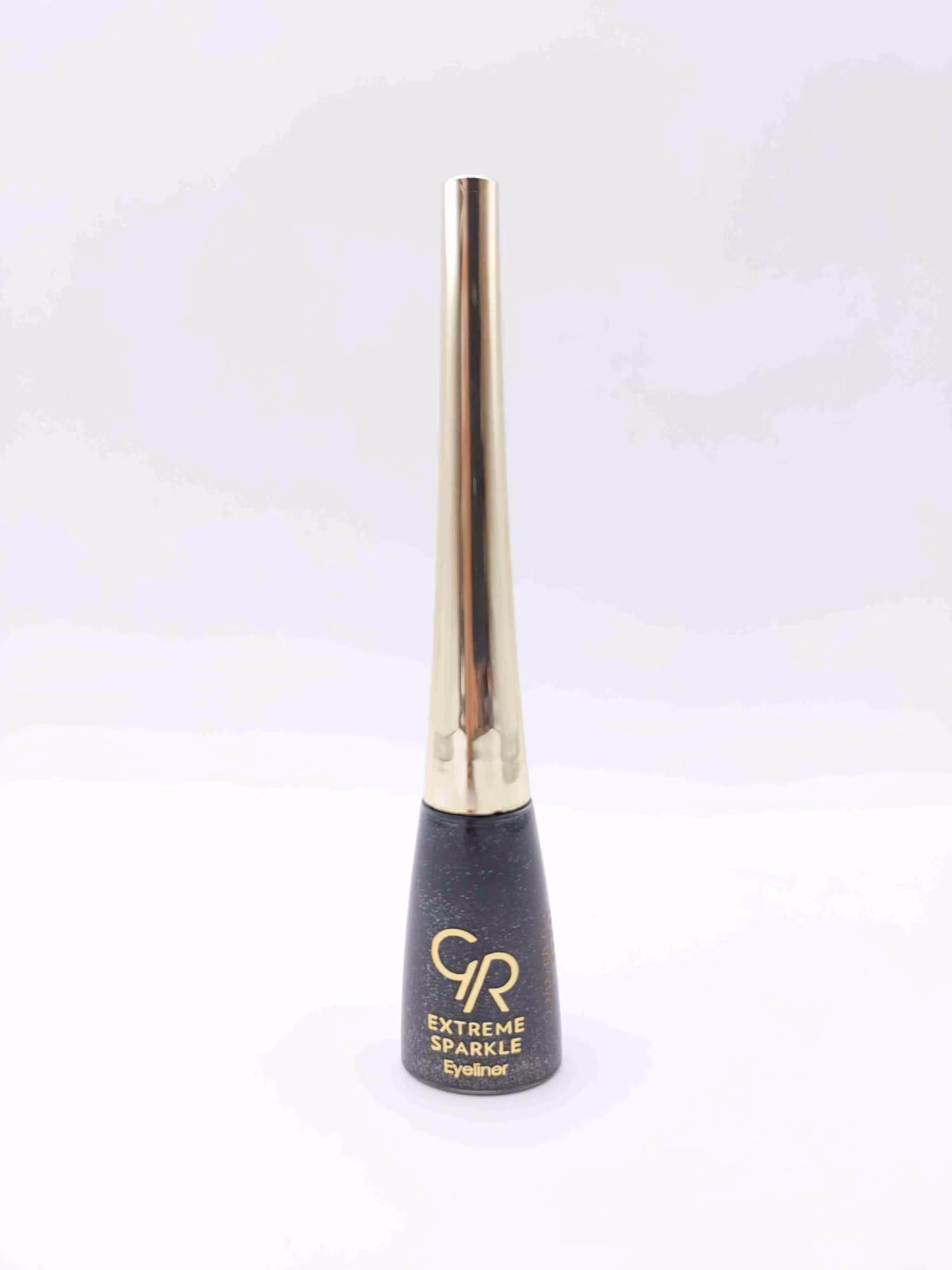 خط چشم ماژیکی کوزه ای ضد آب رنگ مشکی براق لیکوئید آیلایتر شماره 102 GOLDEN ROSE Extreme Sparkle