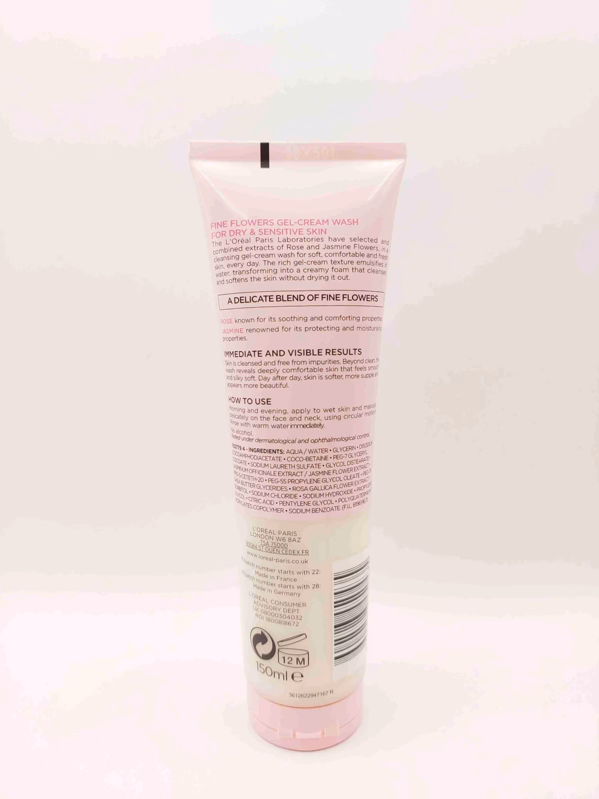فوم شستشوی صورت لورآل فاین فلاور برای پوست‌های خشک و حساس ( L'OREAL ) — تصویر ۲