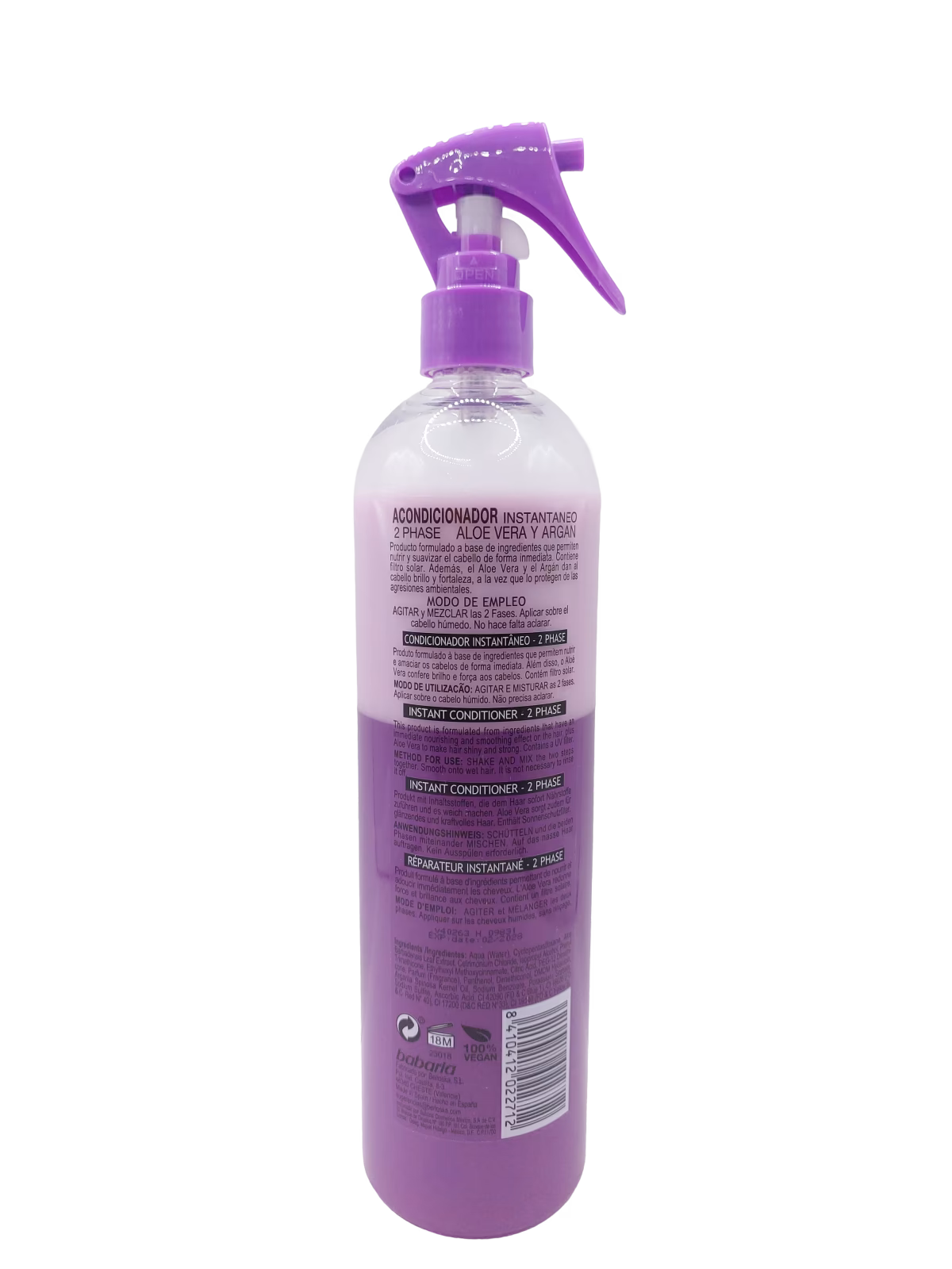 اسپری مو باباریا مدل Aloe Vera حجم 500 میلی لیتر کد 2 — تصویر ۲