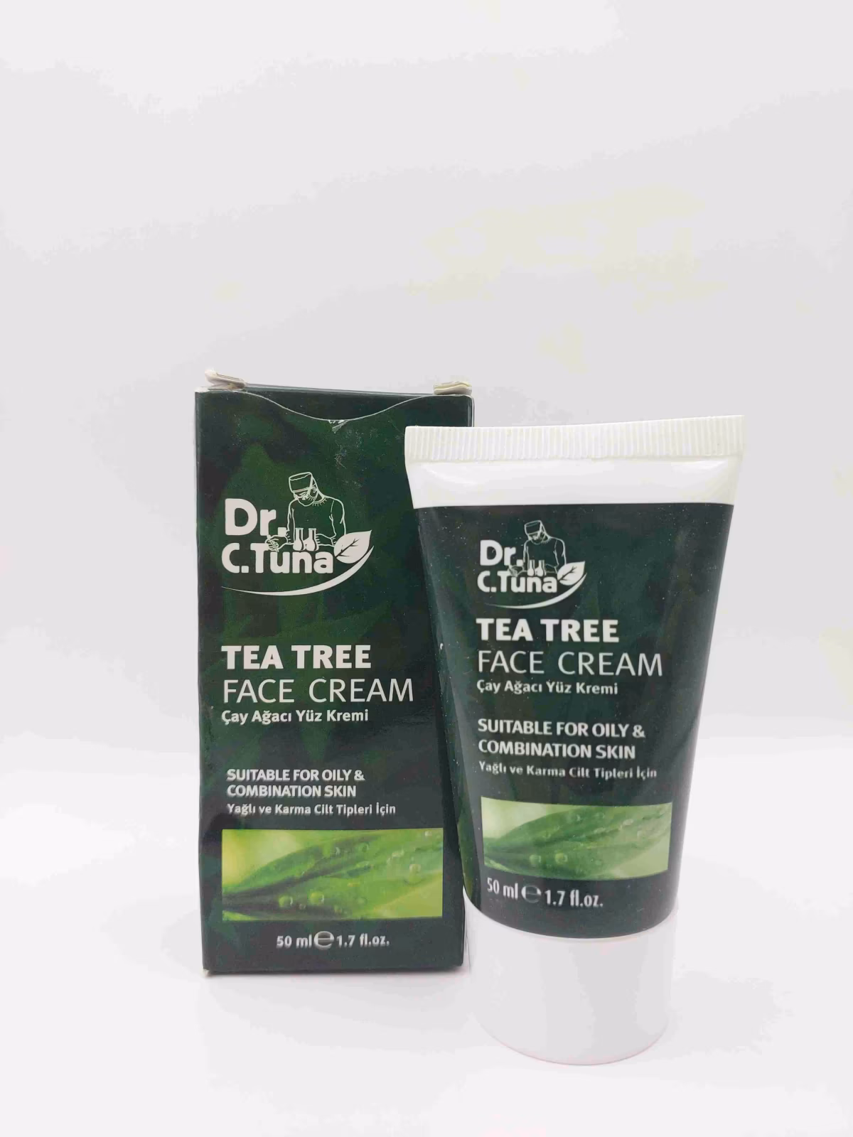 کرم آبرسان چای سبز ضد جوش دکتر سی تونا فارماسی (Dr. Tuna Tea Tree Face Cream)