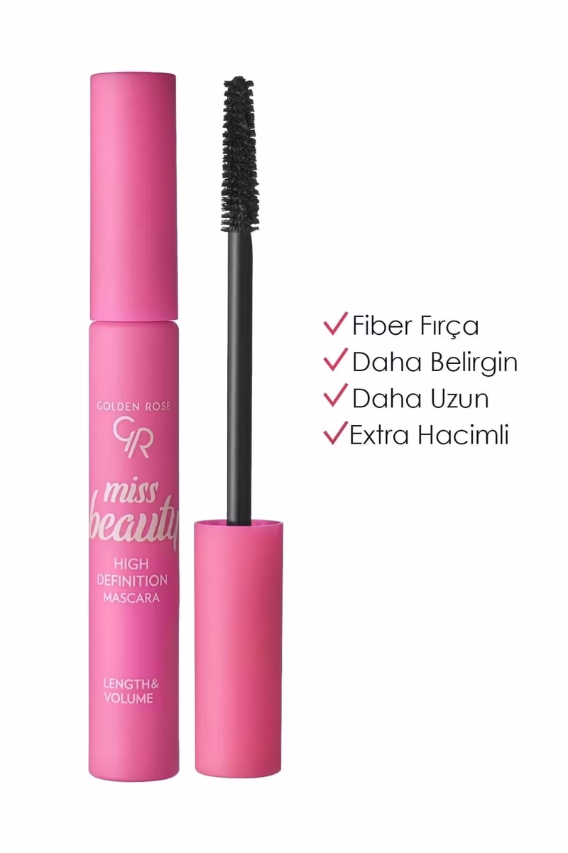 ریمل مژه حجم دهنده و بلند کننده مدل Miss Beauty گلدن رز GOLDEN ROSE