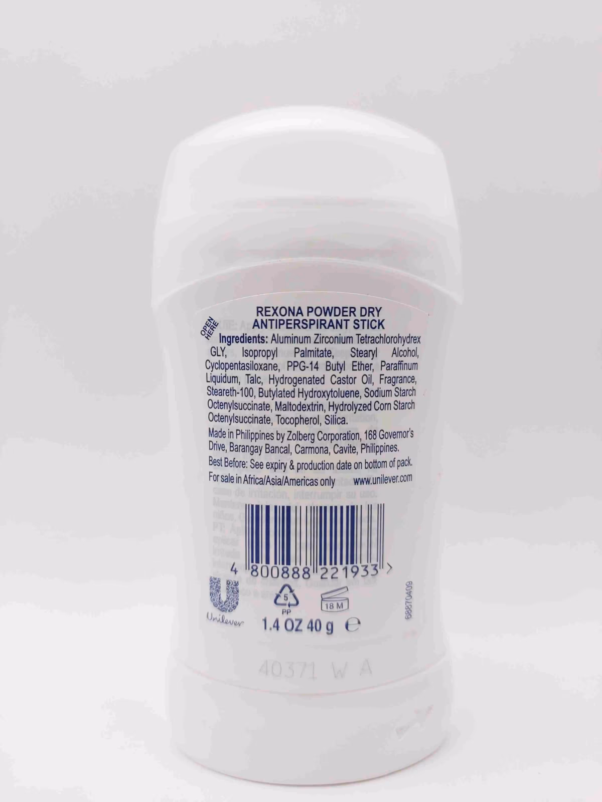 مام صابونی (دئودورانت) رکسونا زنانه Rexona Women Powder Dry — تصویر ۲