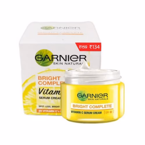 کرم روشن کننده ویتامین سی گارنیر مدل Bright Complete | مناسب انواع پوست - 45 میل