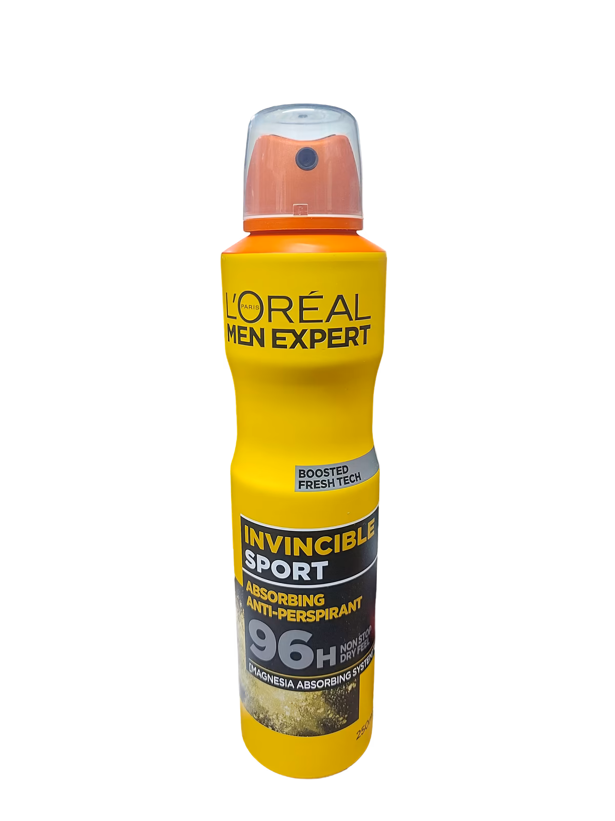 اسپری ضد تعریق لورآل زرد حجم ۲۵۰ میل مدل L'OREAL İnvincble Sport
