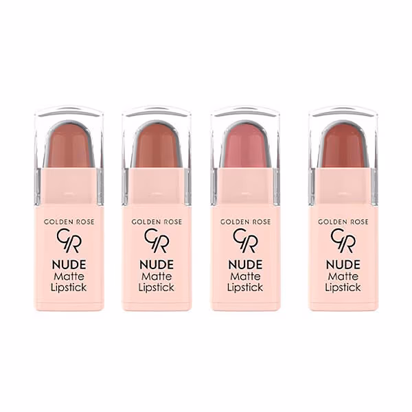 پک 4 عددی رژلب مینی نود لوک گلدن رز Golden Rose Mini Nude Matte Lipstick