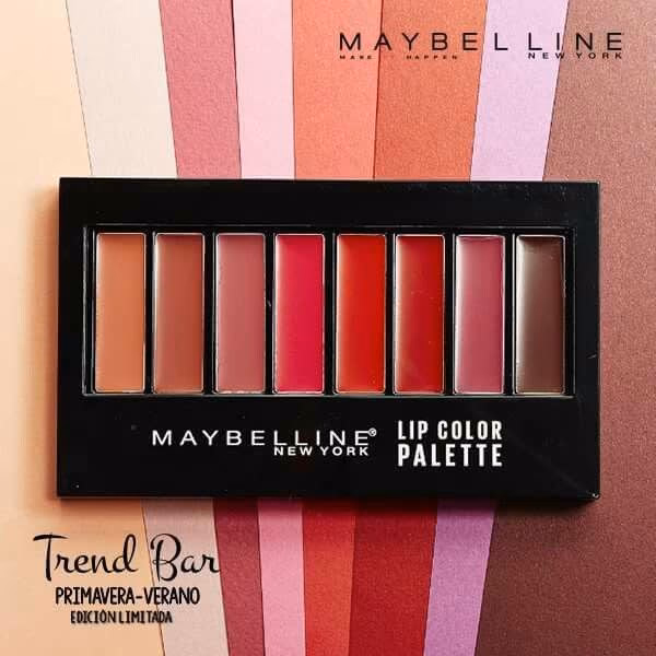 پالت رژ لب مایبلین 8 رنگ MYBELLINE
