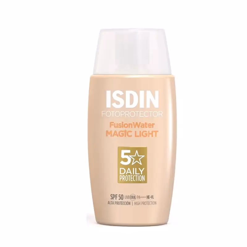 ضدآفتاب سبک ایزدین مدل Magic Light SPF50 مناسب انواع پوست 50ml