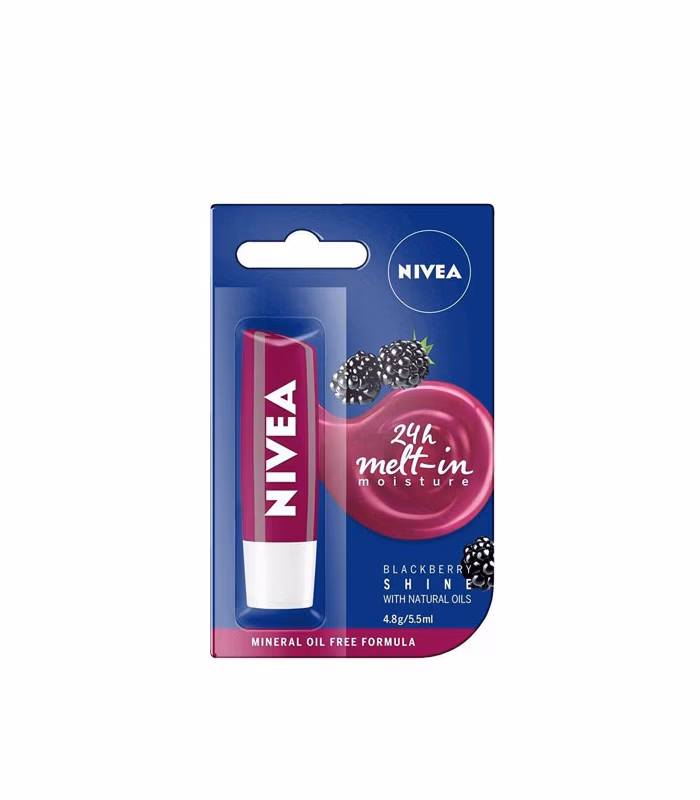 بالم لب نیوآ Nivea Blackberry Shine | مرطوب‌کننده و براق‌کننده لب