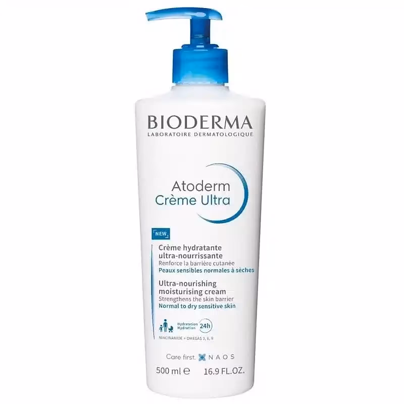 کرم مرطوب‌کننده بایودرما مدل Atoderm آبرسان و محافظ پوست حجم 500ml