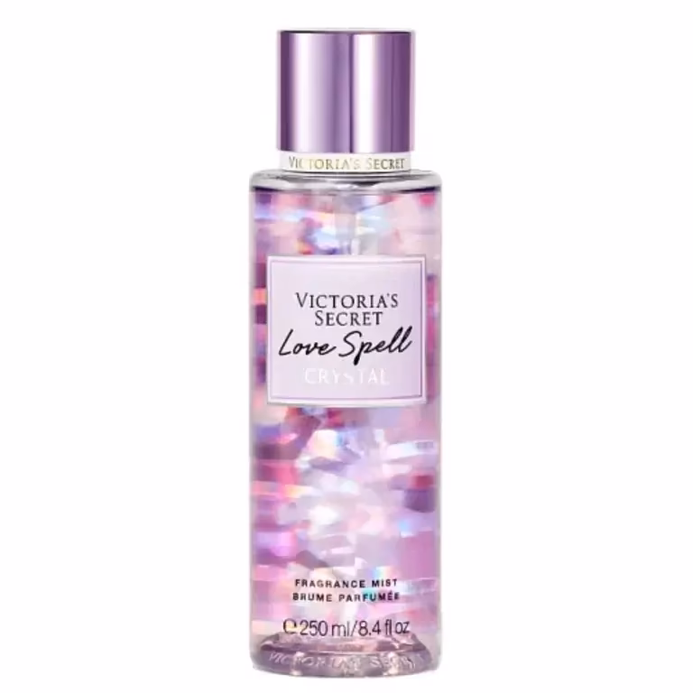 بادی اسپلش زنانه ویکتوریا سکرت مدل Love Spell Crystal – رایحه گلی-میوه‌ای شفاف با تلالو کریستالی