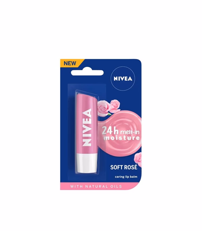 بالم لب نیوآ Nivea Soft Rose | مرطوب‌کننده و براق‌کننده لب