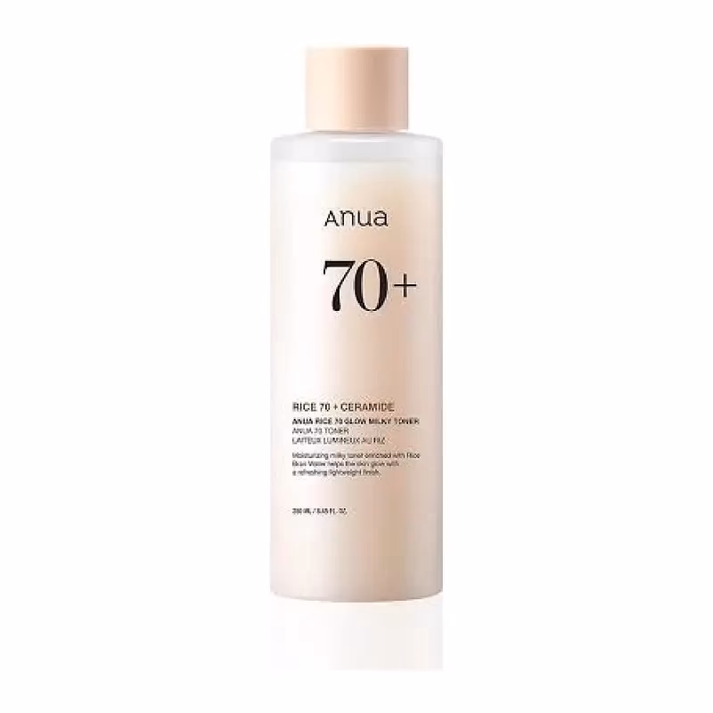 تونر آبرسان و مرطوب‌کننده صورت آنوا Rice 70+Ceramide مناسب همه پوست‌ها 250ml