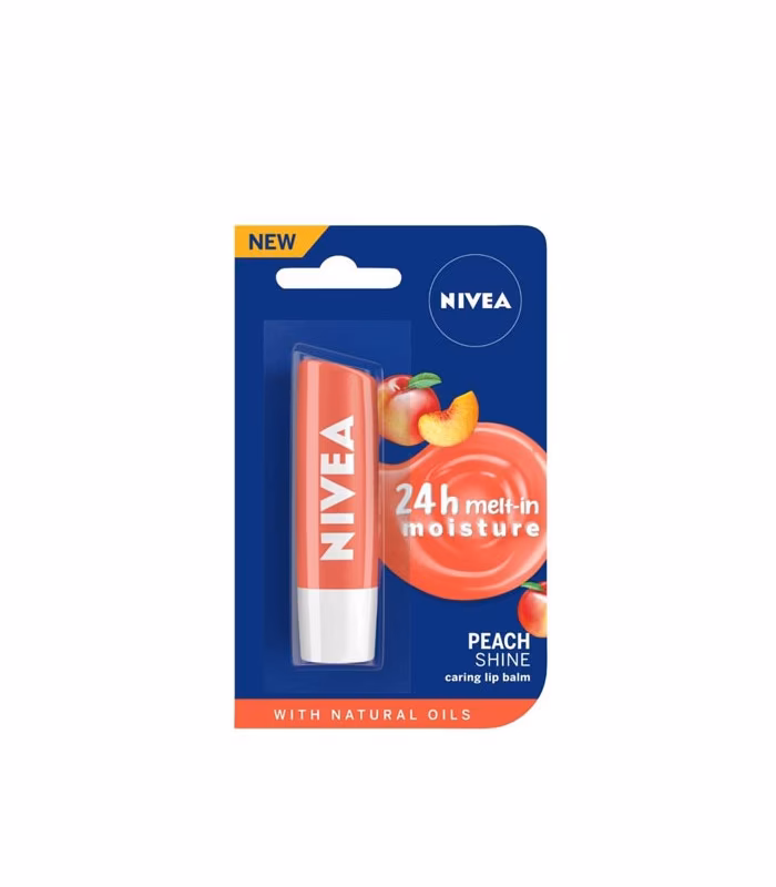 بالم لب نیوآ Nivea Peach Shine | مرطوب‌کننده و براق‌کننده لب