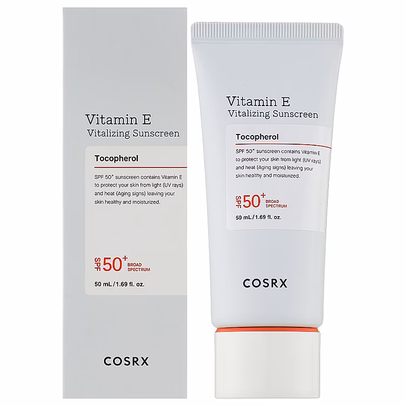 ضدآفتاب ویتامین E کوزارکس COSRX SPF50 مناسب انواع پوست حجم ۵۰ میلی‌لیتر