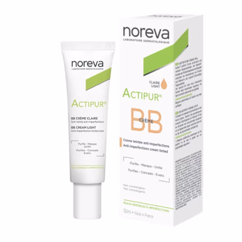 بی بی کرم ضد جوش نوروا سری Actipur رنگ Light حجم 30 میل