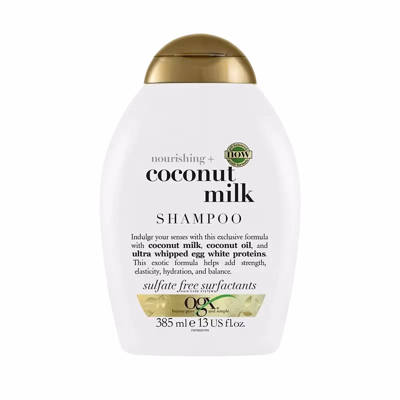 شامپو تقویت‌کننده و مرطوب‌کننده او جی ایکس مدل Coconut Milk | مناسب موهای خشک حجم 385ml