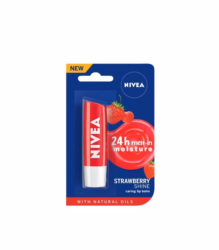 بالم لب نیوآ Nivea Strawberry Shine | مرطوب‌کننده و براق‌کننده لب
