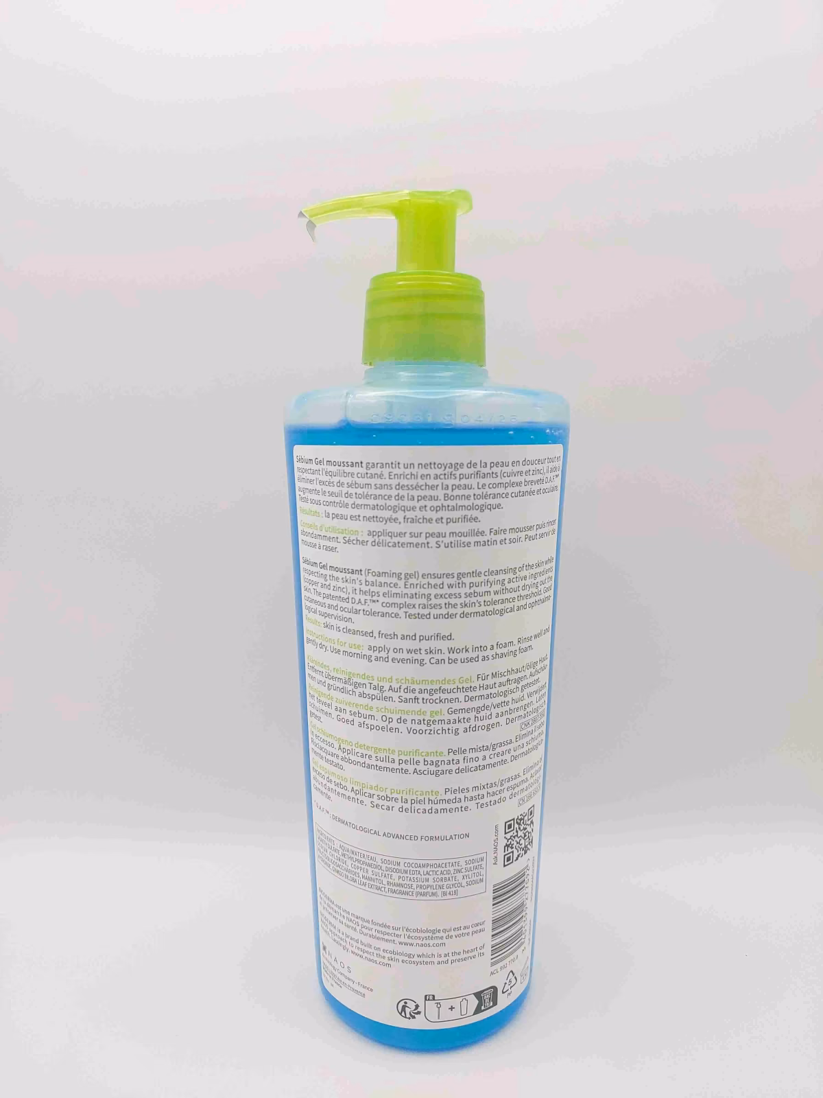 ژل شوینده صورت سبوم بیودرما پوست‌های مختلط تا چرب 500 میل (Bioderma Sebium Foaming Gel) — تصویر ۲