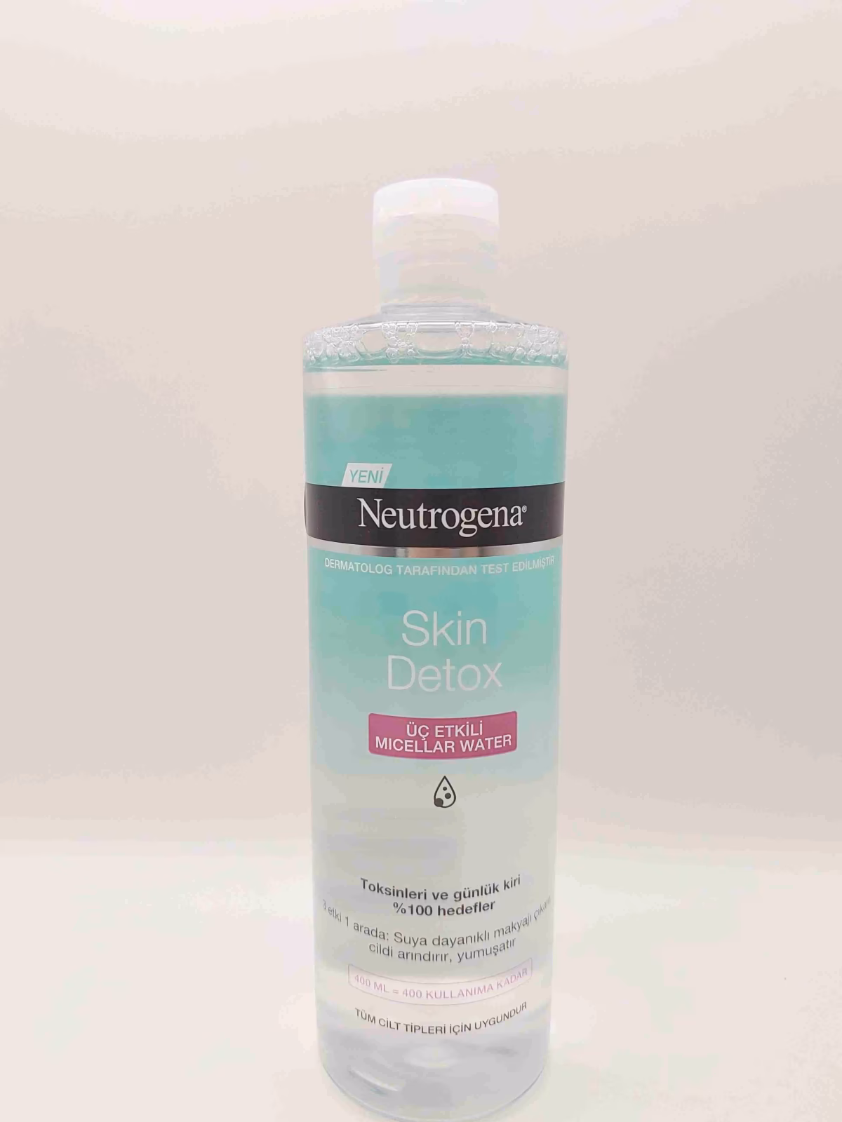 محلول میسلار واتر نوتروژینا مدل Skin Detox مناسب انواع پوست حجم 400 میلی لیتر