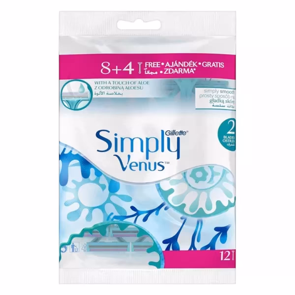 تیغ اصلاح بانوان ژیلت ونوس سیمپلی در 2 حجم | Gillette Venus Simply 2
