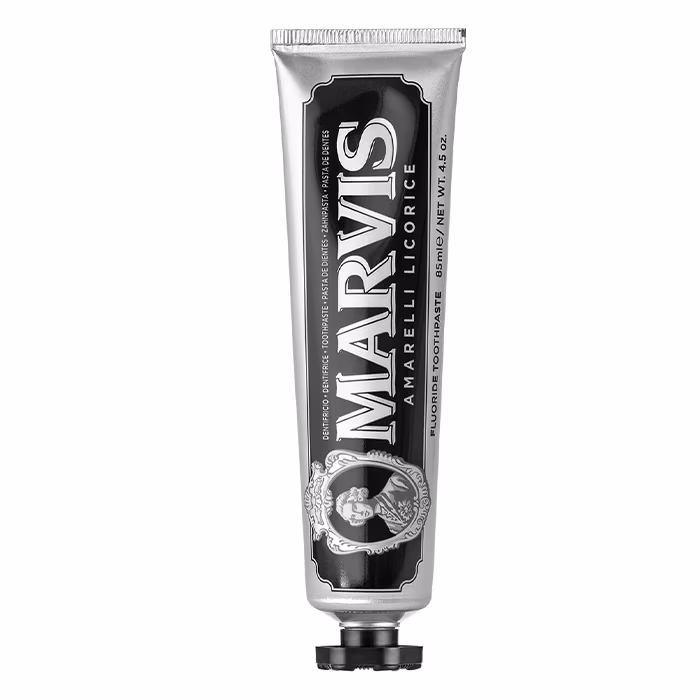 خمیر دندان مارویس مدل Amarelli Licorice حجم 85 میلی‌لیتر