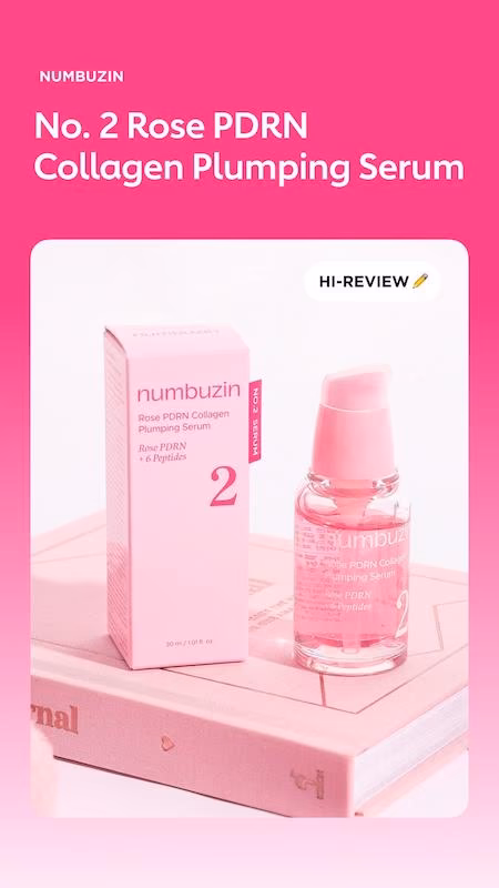 سرم نامبوزین شماره ۲ – Numbuzin No.2 Rose PDRN Collagen Plumping Serum — تصویر ۲