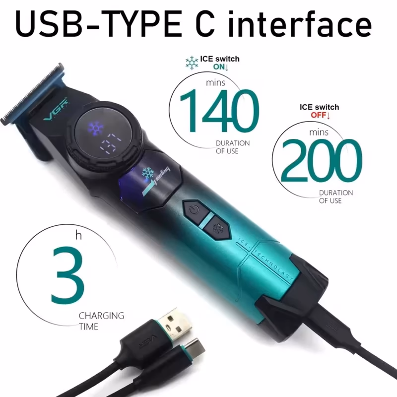 ماشین اصلاح موی سر و صورت شارژی وی جی ار مدل VGR V-946 — تصویر ۳