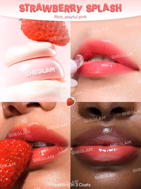 مربای لب ژله‌ای شیگلم SHEGLAM Hydra Jelly Pocket Lip Jam رنگ Strawberry Splash حجم 3.5 میلی‌لیتر — تصویر ۲