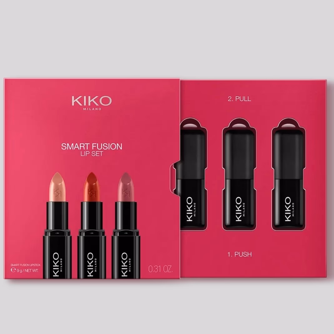 ست رژلب‌های Kiko Milano Smart Fusion (شیدهای 404, 416, 429)