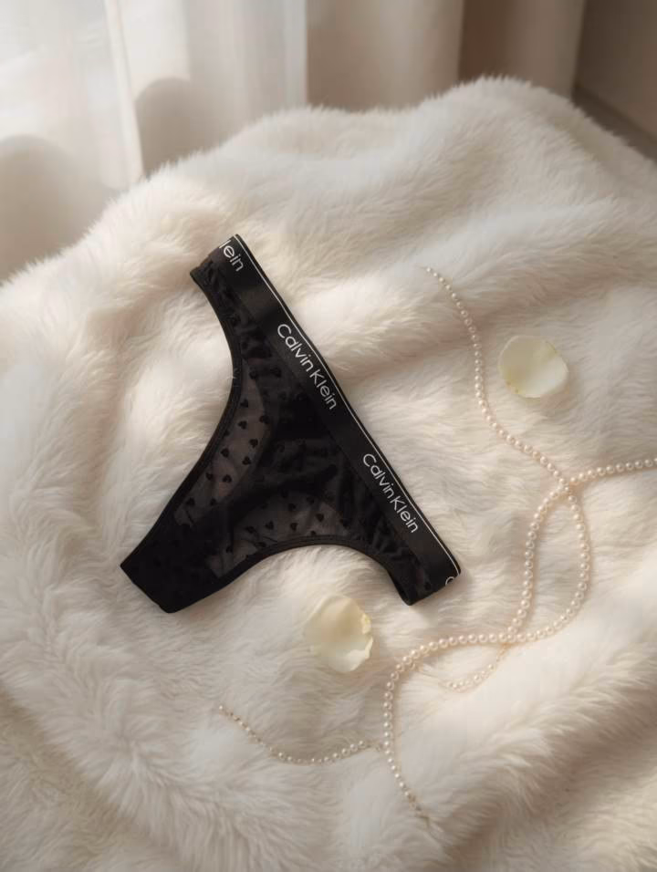 شورت لامبادا (Thong) توری با کش پهن Calvin Klein مدل 7208