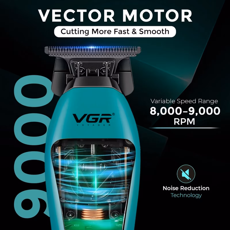 ماشین اصلاح موی سر و صورت شارژی وی جی ار مدل VGR V‑035T — تصویر ۳
