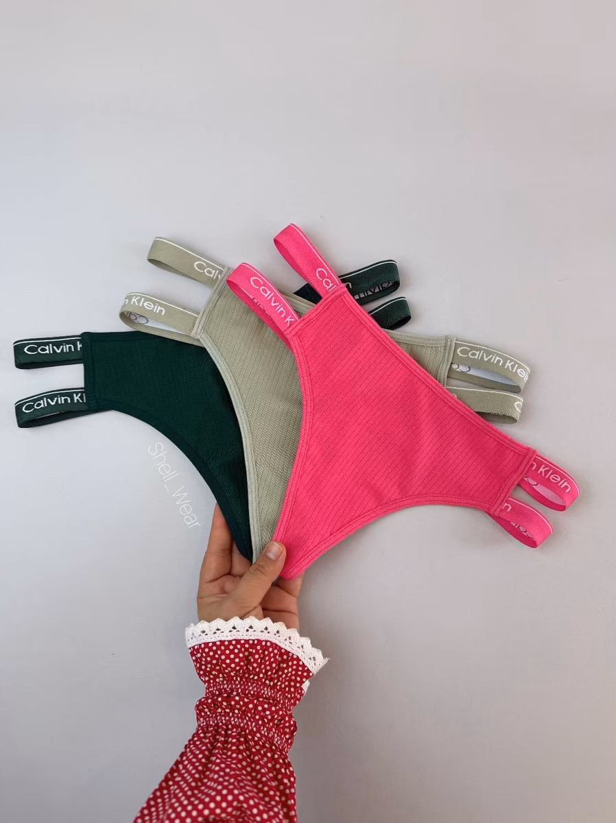 شورت لامبادا کبریتی طرح کلوین کلاین (Calvin Klein Style Ribbed Thong) مدل 309 — تصویر ۵