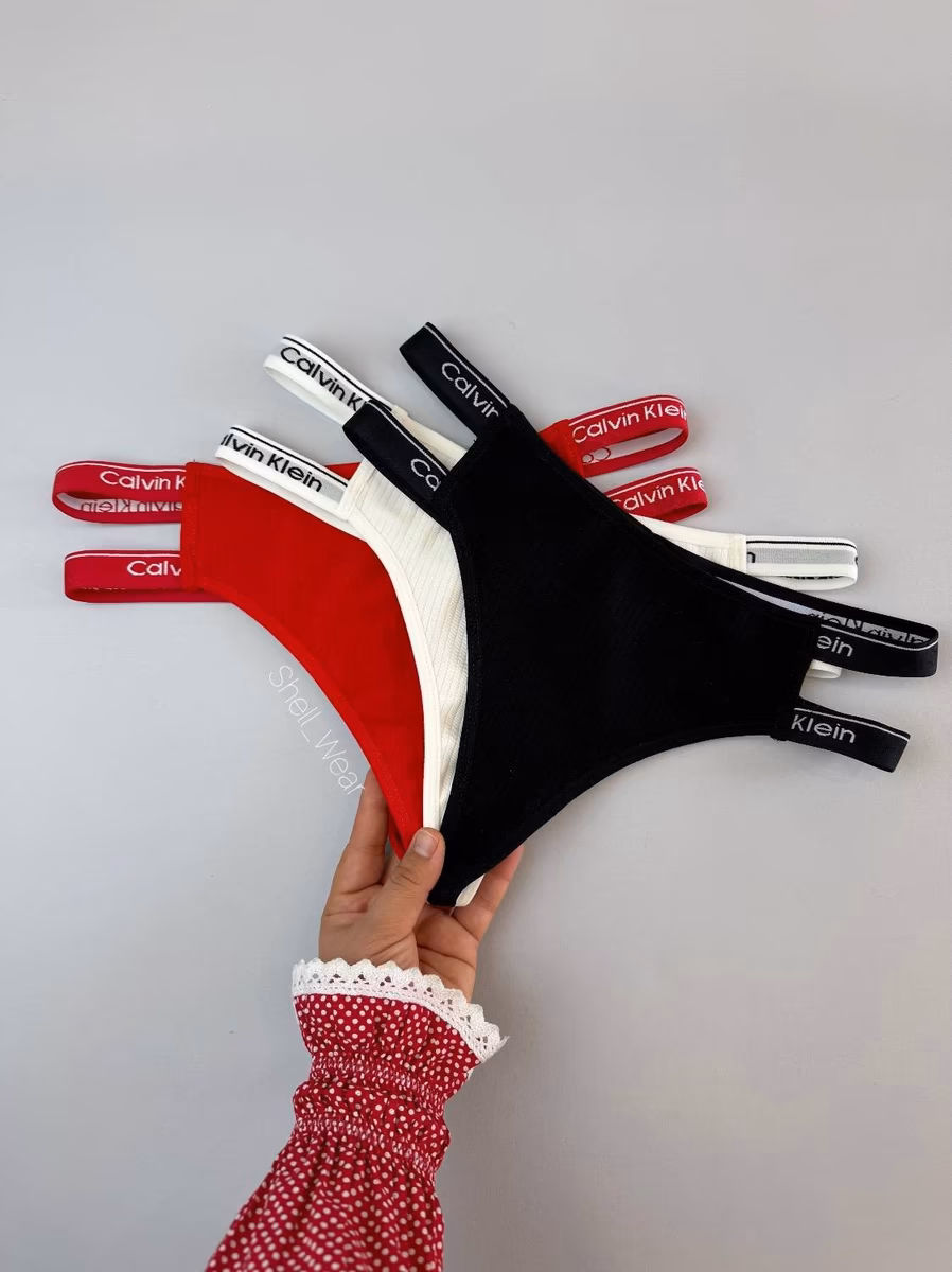 شورت لامبادا کبریتی طرح کلوین کلاین (Calvin Klein Style Ribbed Thong) مدل 309 — تصویر ۲