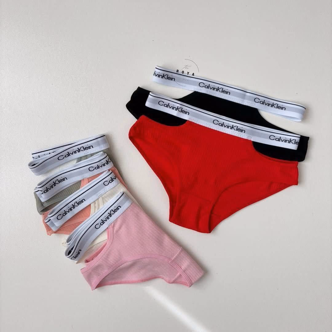 شورت اسلیپ کبریتی نخ پنبه طرح کلوین کلاین (Premium Cotton Ribbed Brief) مدل 306 — تصویر ۳