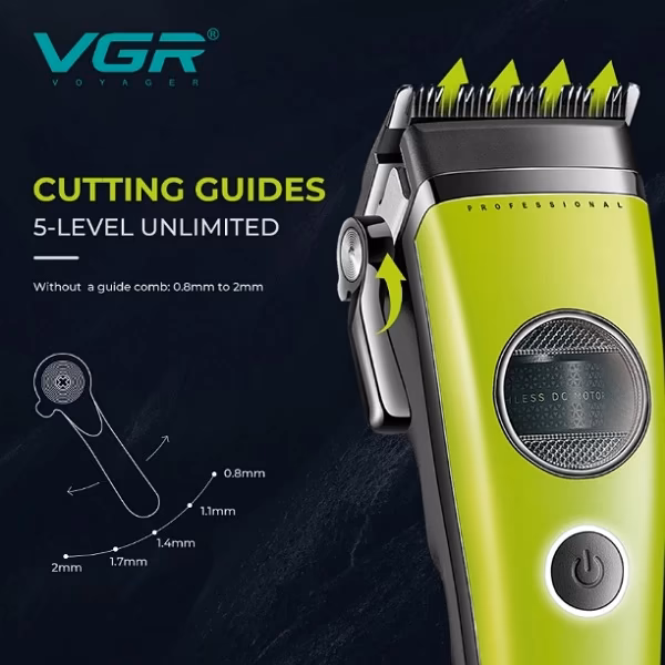 ماشین اصلاح موی سر و صورت شارژی وی جی ار مدل VGR V-880C — تصویر ۳