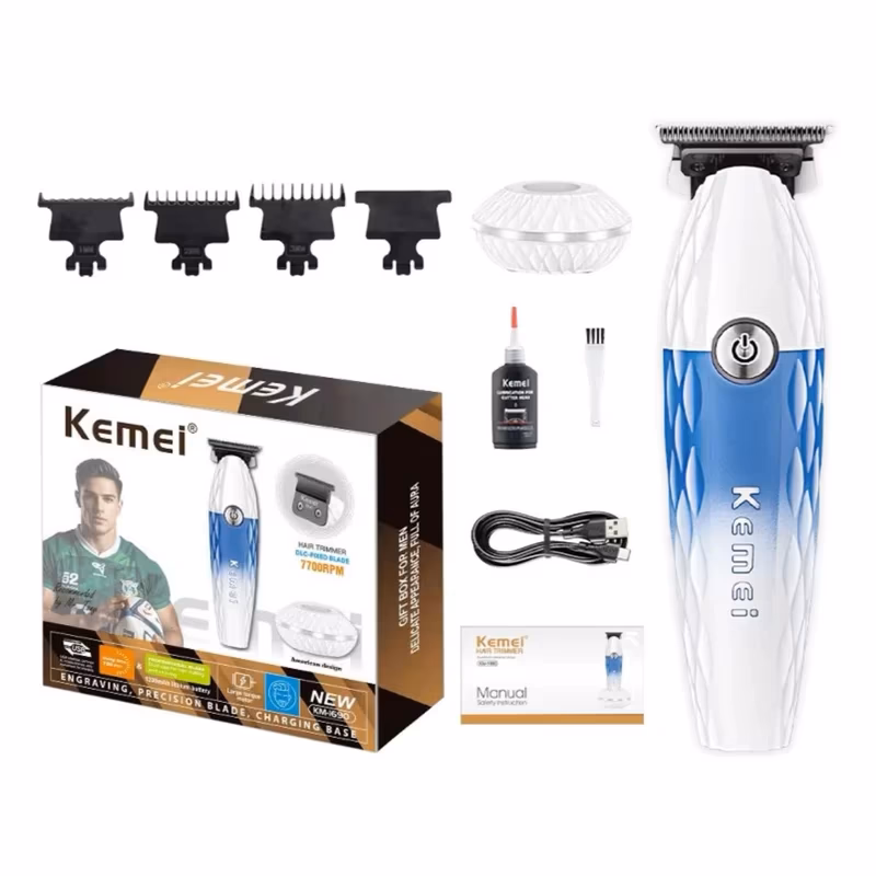 ماشین اصلاح موی سر و صورت شارژی حرفه‌ای کیمی مدل KM‑1690 — تصویر ۳