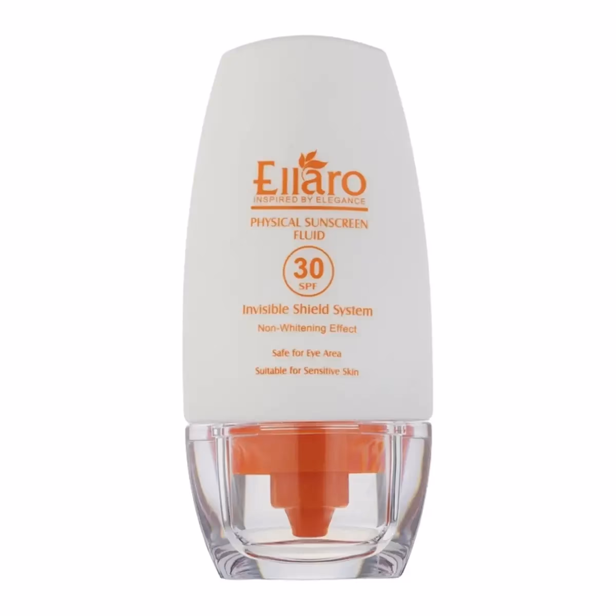 ضد آفتاب فیزیکال بی‌رنگ الارو (Ellaro) مدل Physical Fluid SPF30 مناسب پوست حساس حجم ۵۰ میلی‌لیتر