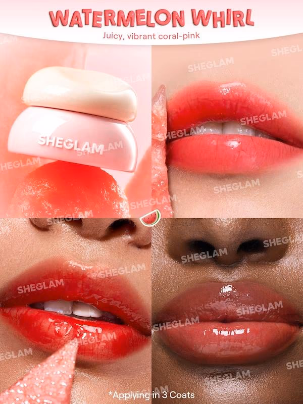 مربای لب ژله‌ای شیگلم SHEGLAM Hydra Jelly Pocket Lip Jam رنگ Watermelon Whirl حجم 3.5 میلی‌لیتر — تصویر ۲