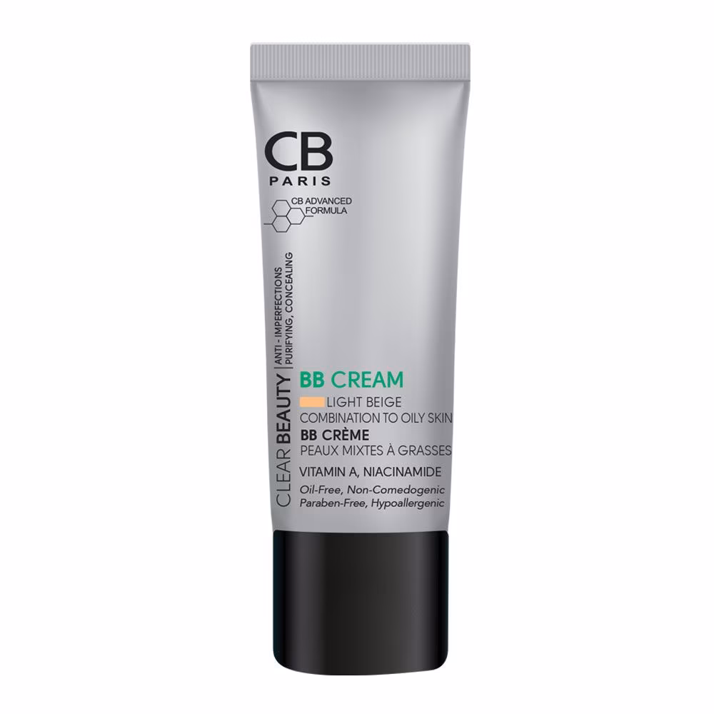 بی بی کرم سی بی پاریس پوست مختلط تا چرب رنگ لایت بژ ۵۰ میل | CB Paris BB Cream Light Beige 50ml
